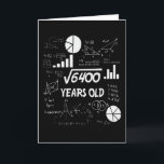 80 Years Old Bday Math Teacher 80th Birthday Gift Card<br><div class="desc">Birthday Design For anyone who's horoscope say difficult & Stubborn But totally worth.Wear it with pride at work,  school gym perfect to pair with shorts,  leggings or jeans for a casual yet trendy Look</div>