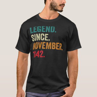 80 Years Old Legend Since November 1942 80th Birt T-Shirt