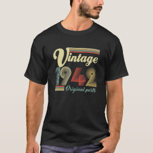 80 Years Old - Retro Vintage 1942 - 80Th Birthday T-Shirt