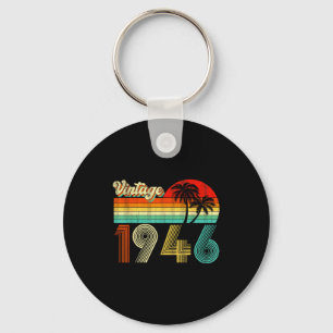 80 Years Old Vintage Born In 1946 Funny 80th Birth Keychain