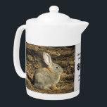 80 Years Young Adorable Rabbit Photo 80th Birthday<br><div class="desc">This teapot features an adorable, small, brown, bunny sitting in the morning sun feeling the warmth of the rays. This is a unique way to celebrate a birthday milestone of 80, 90, or any age by customizing the age of the lucky birthday boy or girl. "Some bunny special is 80...</div>