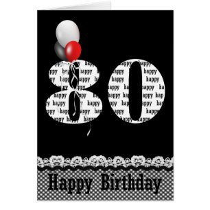 80e anniversaire avec bouquet de ballon