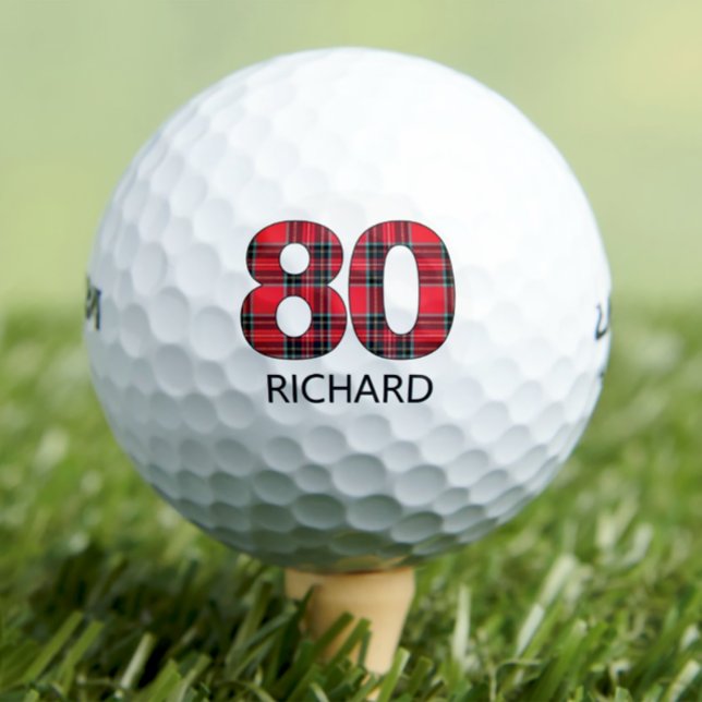 80e anniversaire balles de golf 80 ans cadeau plai (Créateur téléchargé)