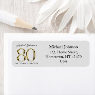 80e Anniversaire Classic Navy Blue Gold Typographi