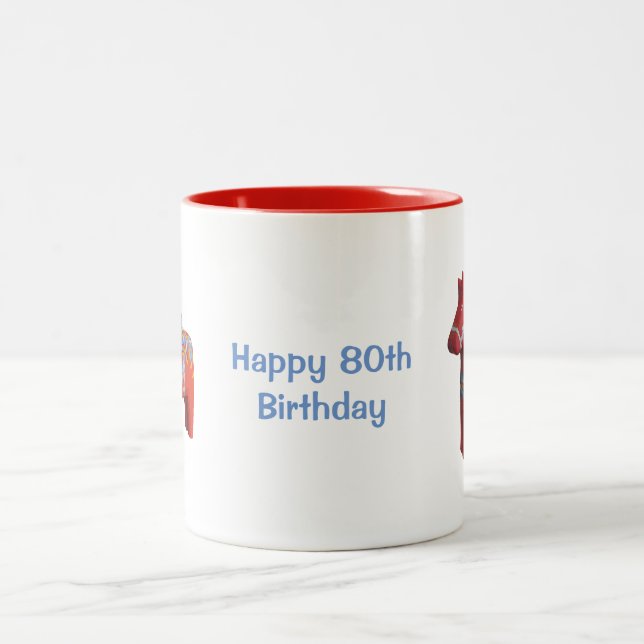80e anniversaire de café Mug (Centre)