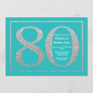 80e anniversaire Invitation Parties scintillant Tu