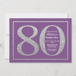 80e anniversaire Invitation Parties scintillant vi