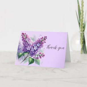 80e anniversaire Merci de fleurs violettes Lilac