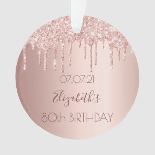 80e anniversaire rose gouttes rose rousse