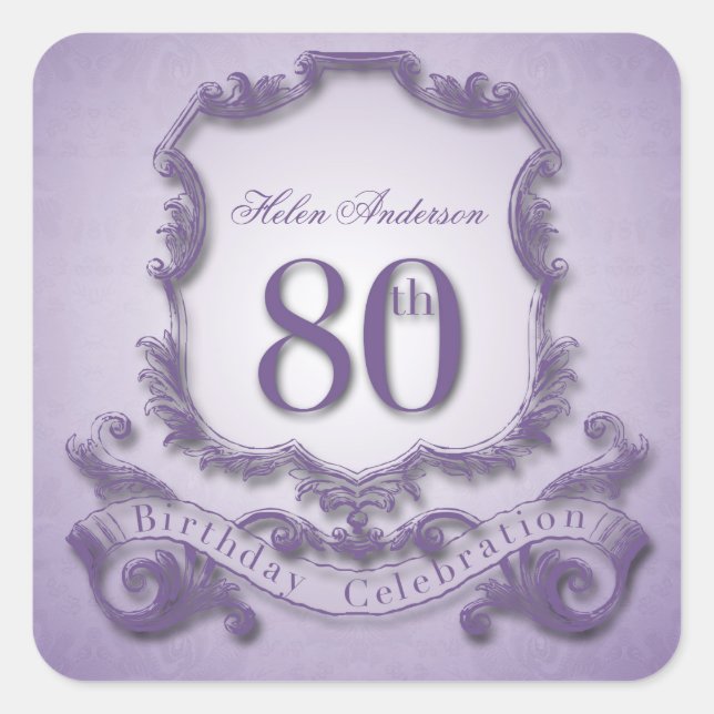 80e anniversaire Stickers personnalisés (Devant)