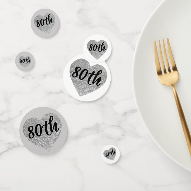 80e anniversaire table confetti (Groupe)