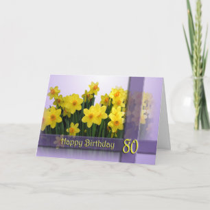 80e anniversaire Voeux Anniversaire Carte