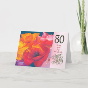 80e Joyeuse carte d'anniversaire