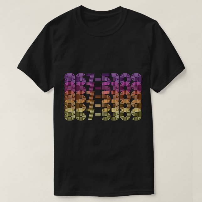 80s - 867-5309 - 80s Music T-Shirt (Design Front)