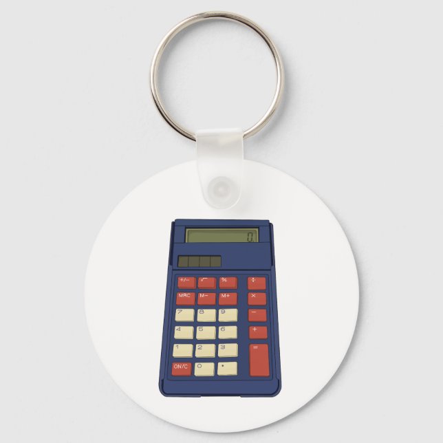 80's 90's Calculator Math School Nostalgia Keychain (Front)