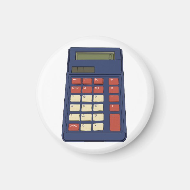 80's 90's Calculator Math School Nostalgia Magnet (Front)