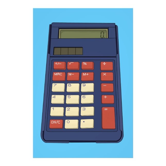 80's 90's Calculator Math School Nostalgia Photo Print (Front)