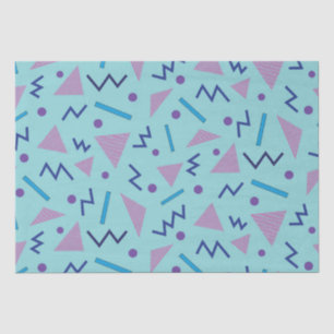 80s 90s Memphis style geometric blue Tissue Paper
