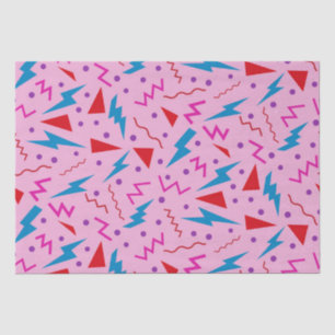 80s 90s Memphis style geometric Pink Tissue Paper