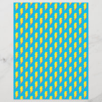 80's/90's Neon Lightning Bolt Pattern Paper Sheet
