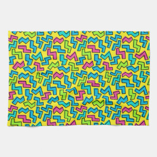 80's/90's Neon Pattern Kitchen Towel