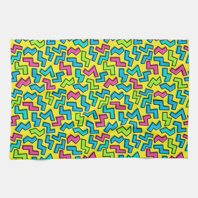 80's/90's Neon Pattern Kitchen Towel (Horizontal)