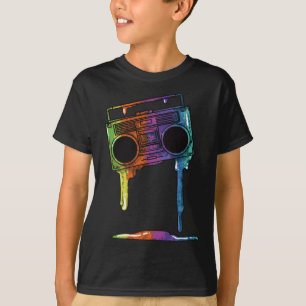 80s & 90s Old School Boombox Music hip hop rap T-Shirt