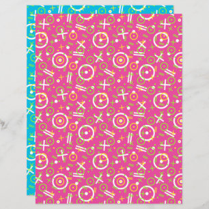80's/90's Retro Blue Pink Neon Pattern