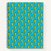 80's/90's Retro Blue Yellow Lightning Bolt Pattern