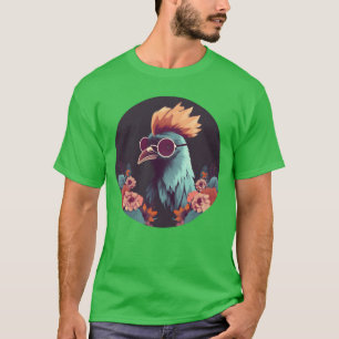 80s 90s Style Retro Chicken Lovers funny T-Shirt