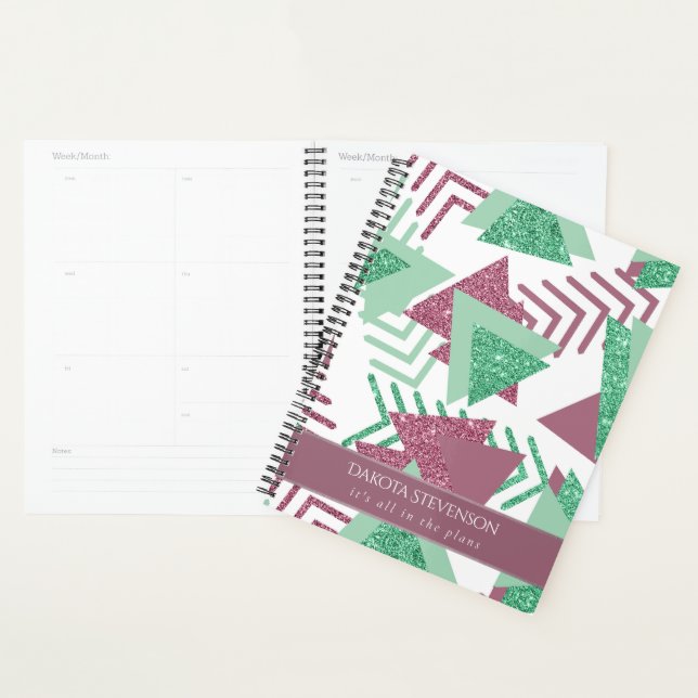 80s Abstraits frais | Formes roses et vertes perso (Devant avec enveloppe)