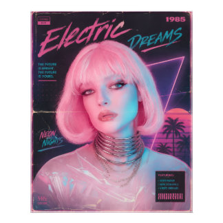80s Aesthetic Synthwave Pink Photo Print