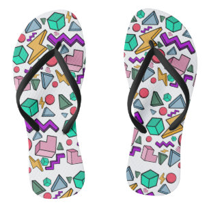 80s Aesthetic Vintage Retro Flip Flops