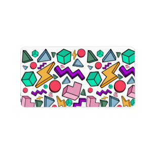 80s Aesthetic Vintage Retro Label