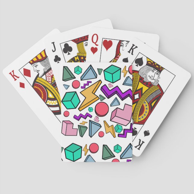 80s Aesthetic Vintage Retro Playing Cards (Back)