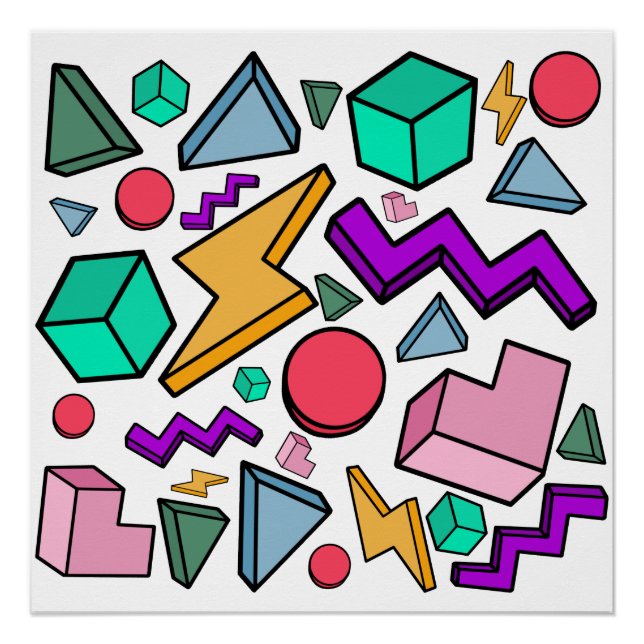 80s Aesthetic Vintage Retro Poster (Front)