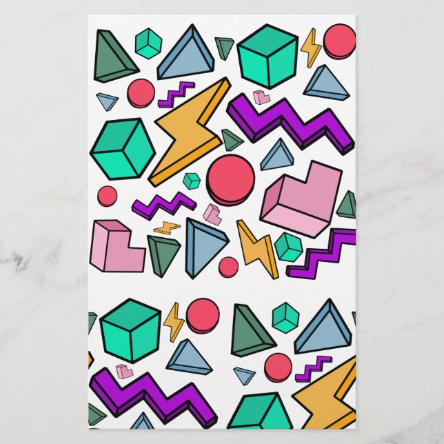 80s Aesthetic Vintage Retro Stationery (Front)