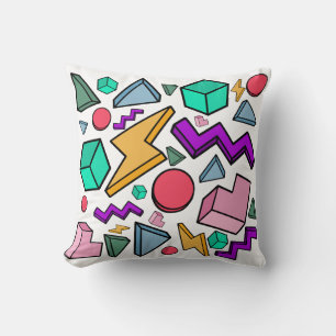 80s Aesthetic Vintage Retro Throw Pillow
