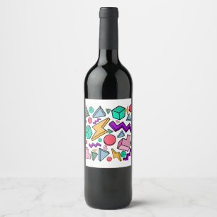 80s Aesthetic Vintage Retro Wine Label