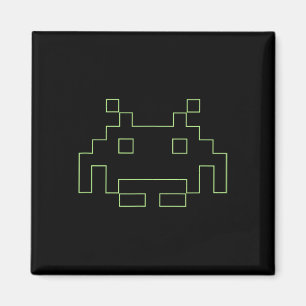 80s Arcade Game Retro Space Alien Invaders Gamer Magnet