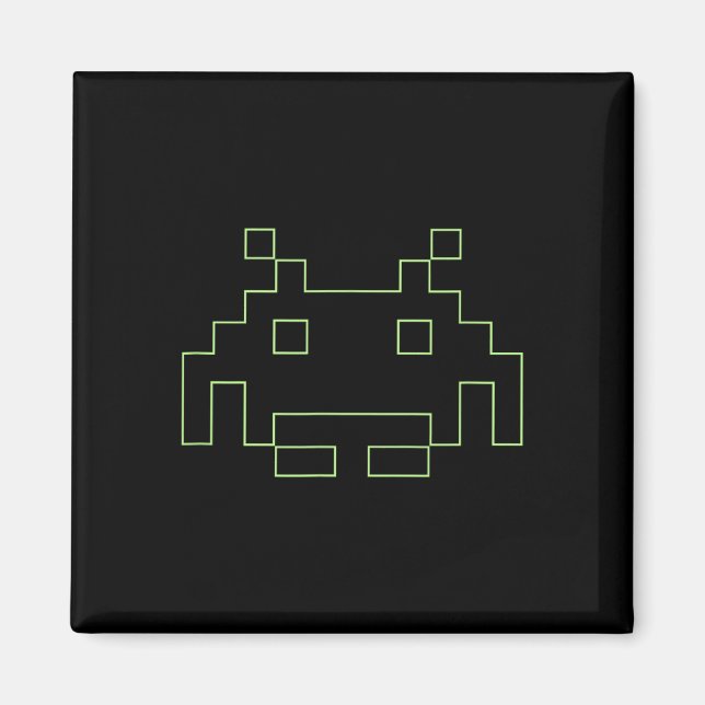80s Arcade Game Retro Space Alien Invaders Gamer  Magnet (Front)