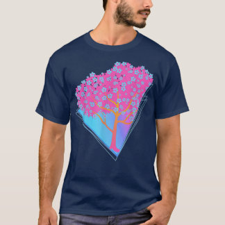 80s Art Japanese Sakura Flower Vaporwave Cherry Bl T-Shirt