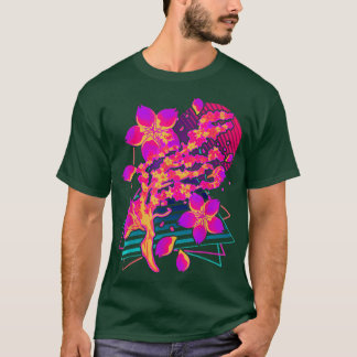 80s Art Sakura Flower Japan Retro Vaporwave Cherry T-Shirt