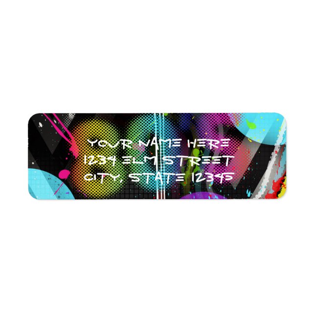 80's Bash Retro Rainbow Splash Birthday Party (Front)