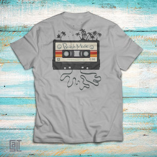 80s Beach Music Cassette Tape Vintage Retro Summer T-Shirt