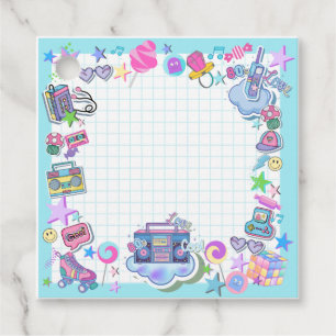 80's birthday party theme retro  Favour Tags