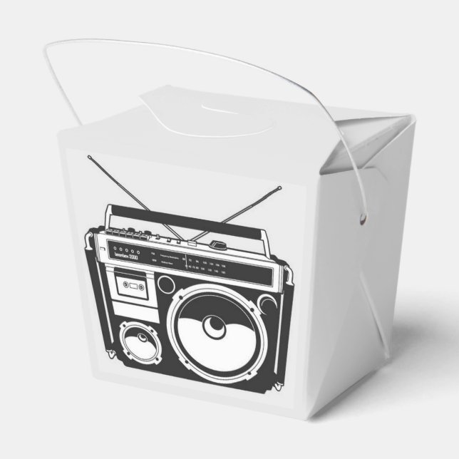 80s Boombox Favor Box (Back Side)
