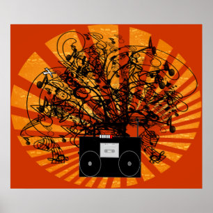 80s BoomBox Poster