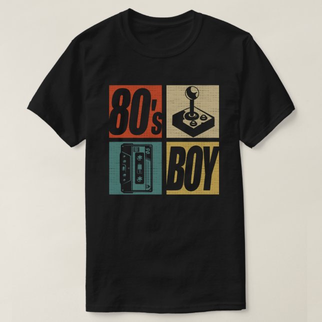 80s Boy 1980s Fashion 80 Theme Party Eighties  T-Shirt (Design Front)