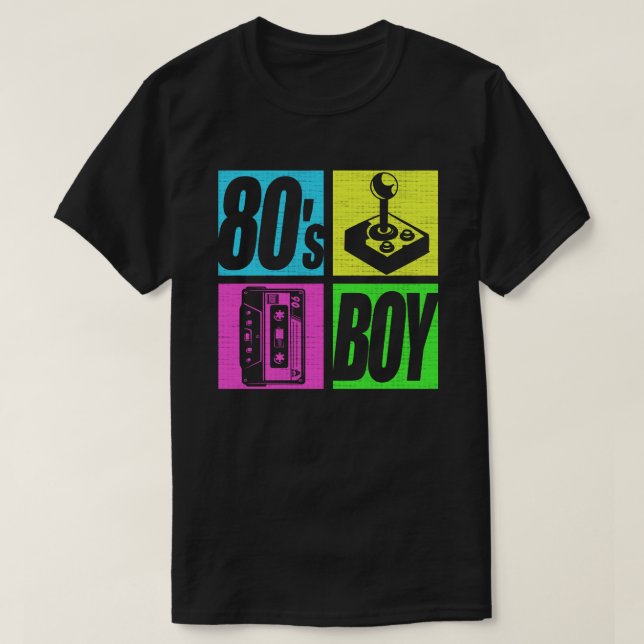 80s Boy 1980s Fashion 80 Theme Party Eighties  T-Shirt (Design Front)